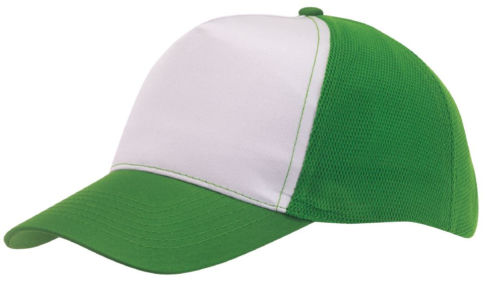 Gorra 5 paneles BREEZY , verde oscuro, blanco - Gorras y sombreros -  Catálogos