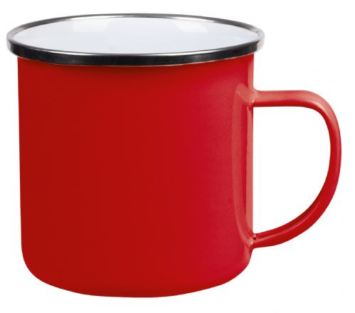 Taza esmaltada VINTAGE CUP, rojo - Tazas, bidones y termos - Catálogos, Merchandising - Promocionales - Regalo de empresa - Artículos publicitarios